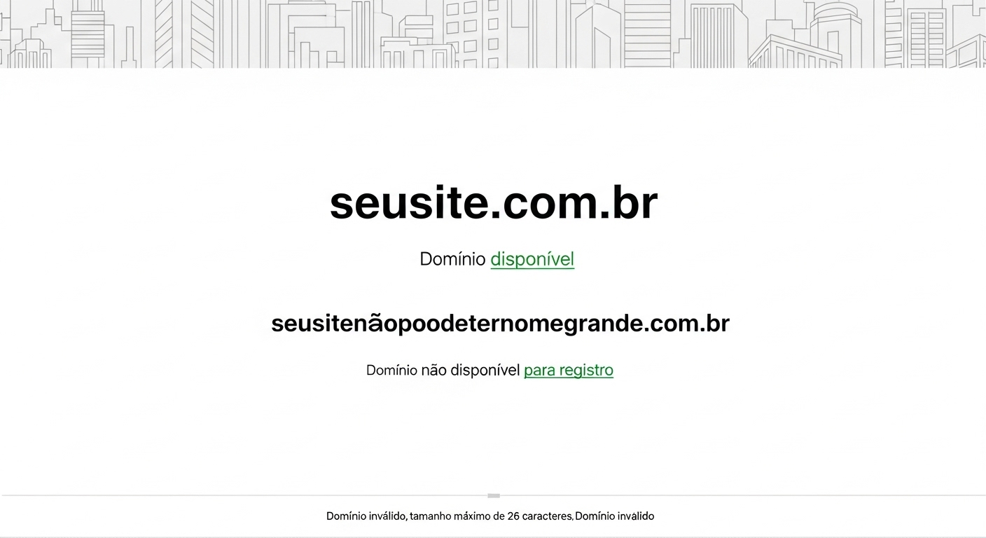 Imagem do ato de escolher um novo endereço de site para depois registrar domínio.